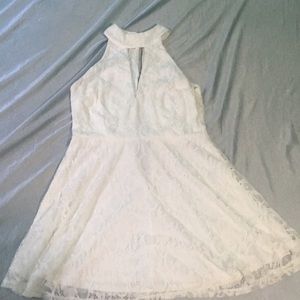 Creme a-line dress
